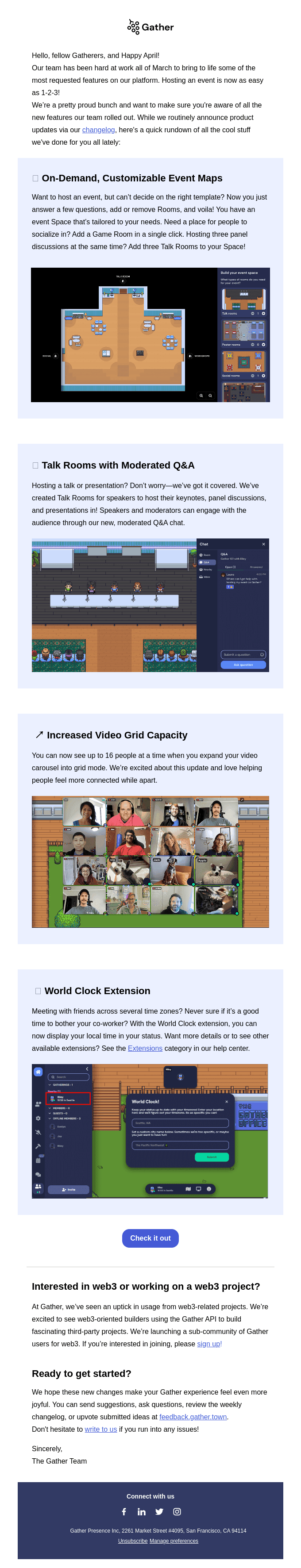Those features you’d wished for on Gather? they’re finally here!