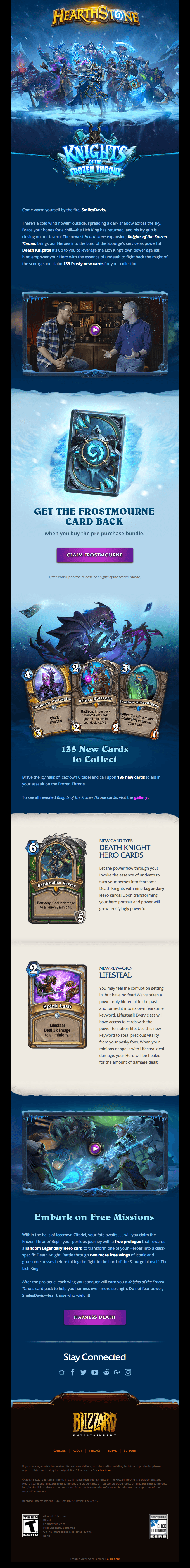 Throw some more logs on the fire, SmilesDavis – The Lich King comes to Hearthstone!