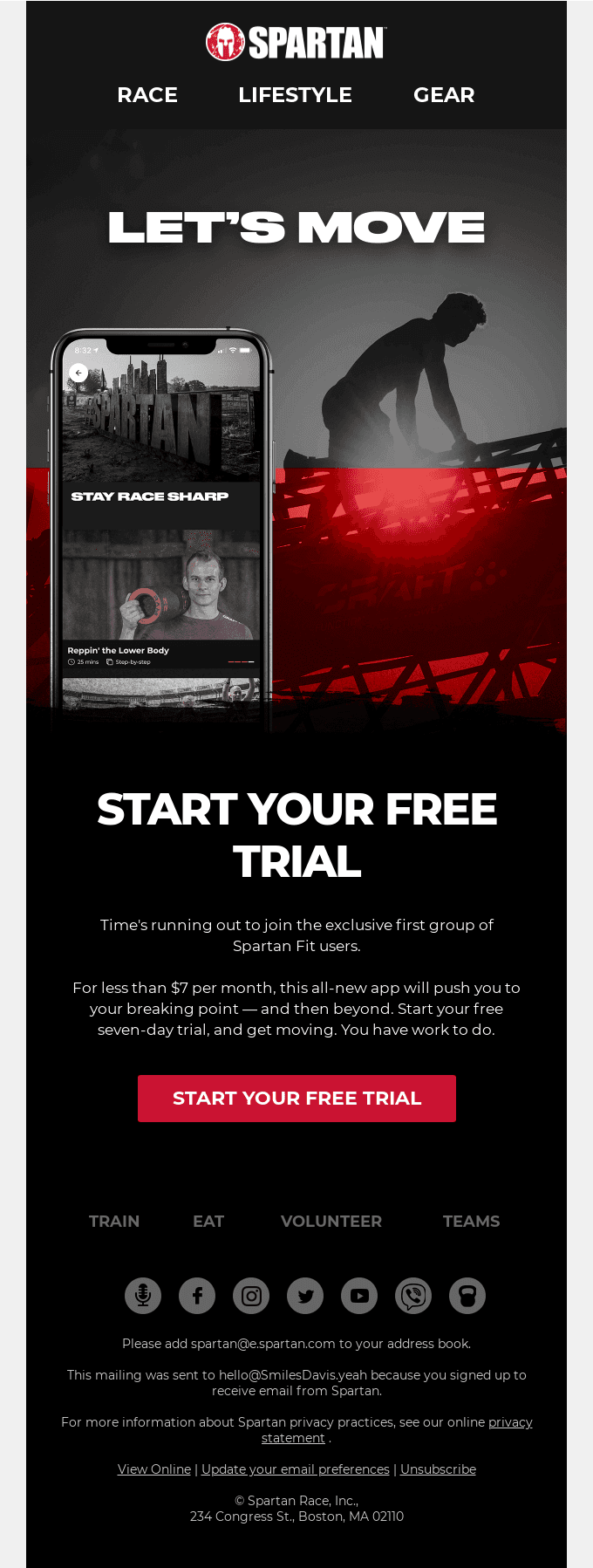 Time to join the all-new Spartan Fit app