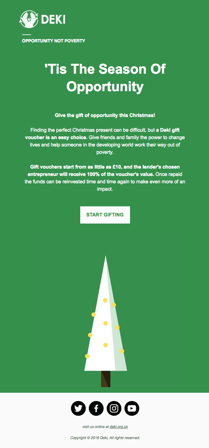 ‘Tis the season of opportunity! Give a Deki gift voucher this Christmas