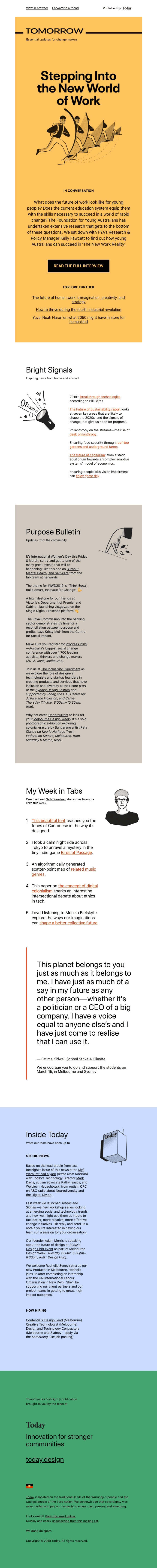 Tomorrow #2 – Stepping into the New World of Work
