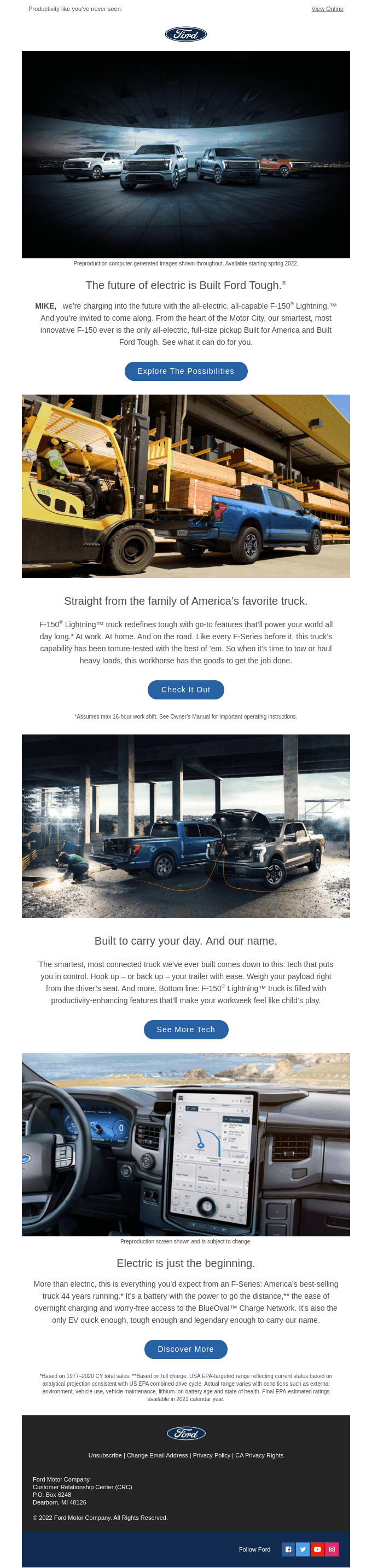 Tough this smart could only be F-150® Lightning™ truck.