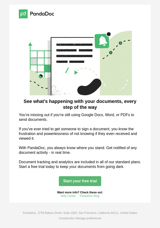 Track your documents in real time
