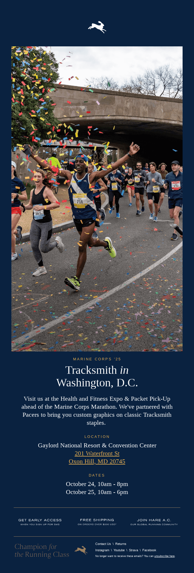 Tracksmith at the Marine Corps Marathon