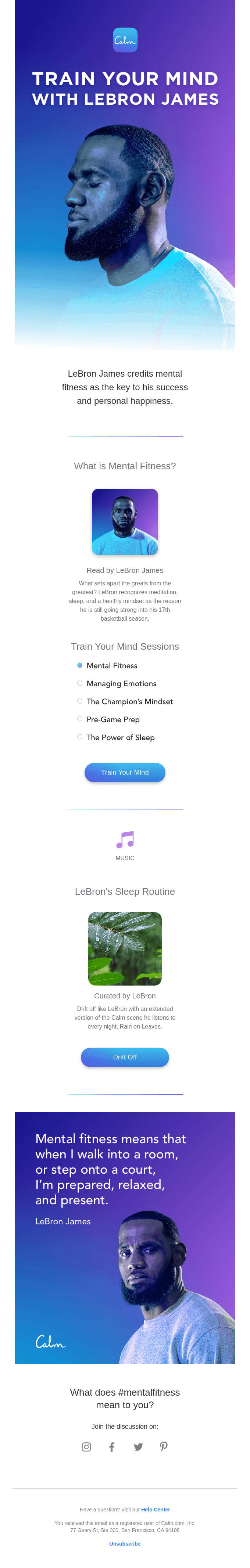 Train your mind with LeBron James