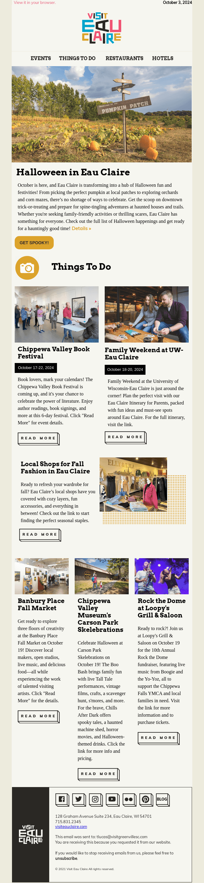Trick-or-Treat Yourself to Eau Claire’s Halloween Festivities! 👻🍬