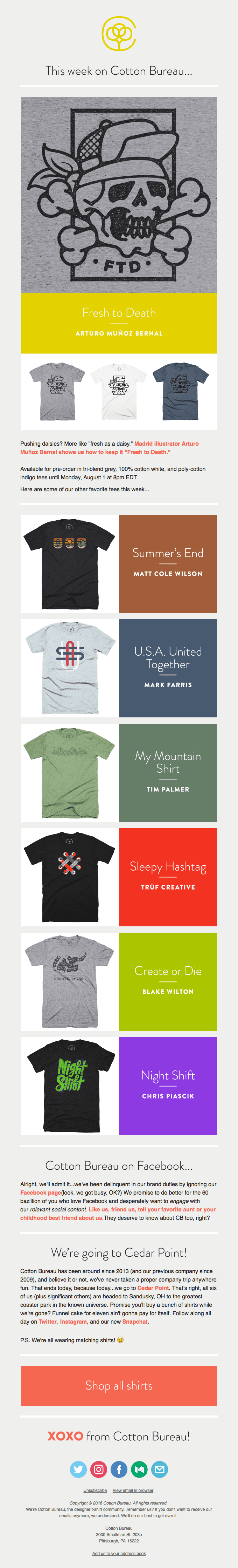 T-Shirt Tuesday from Cotton Bureau
