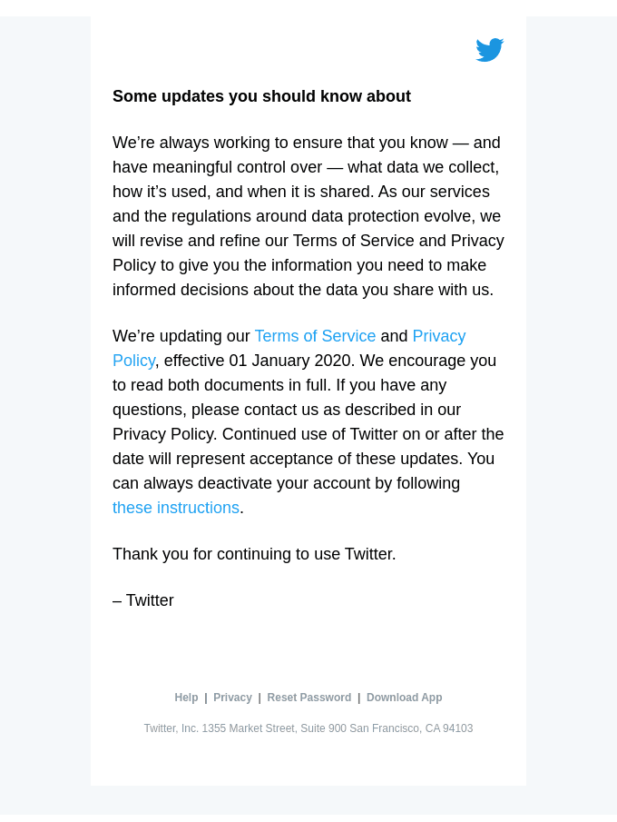 Updates to our Terms of Service and Privacy Policy