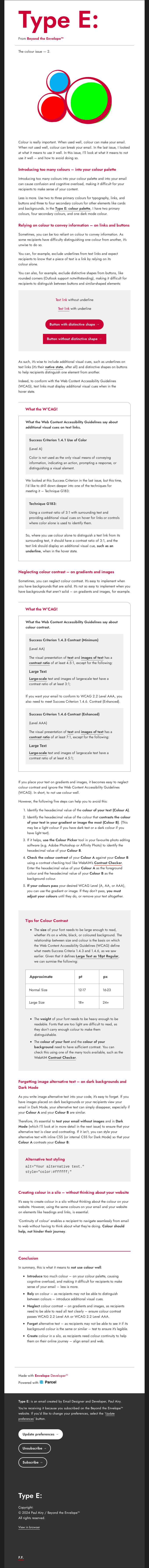 Type E: What not to do with colour in your campaigns.