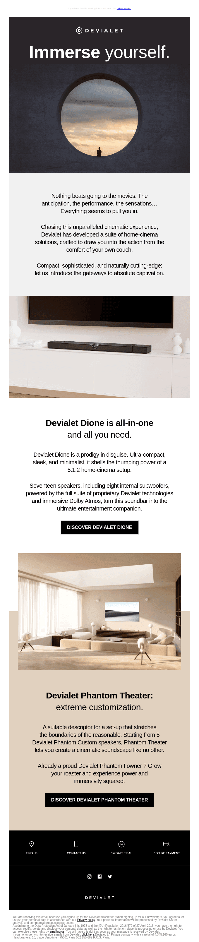 Unheard-of viewing experiences, by Devialet