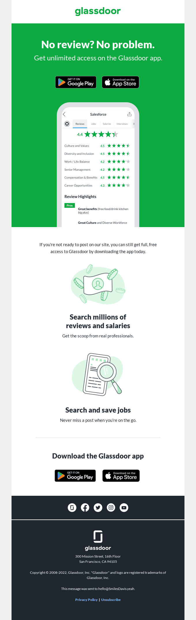 Unlimited access to Glassdoor just got easier