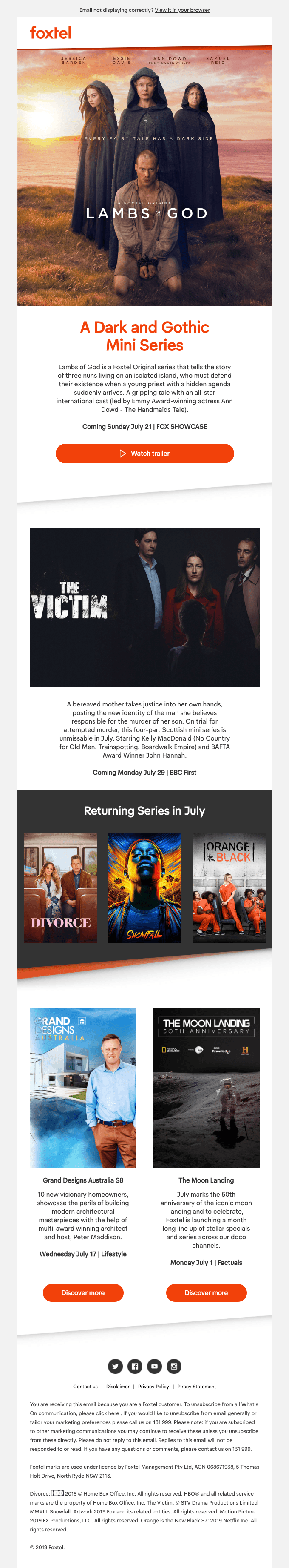 Unmissable TV hitting your screen this July