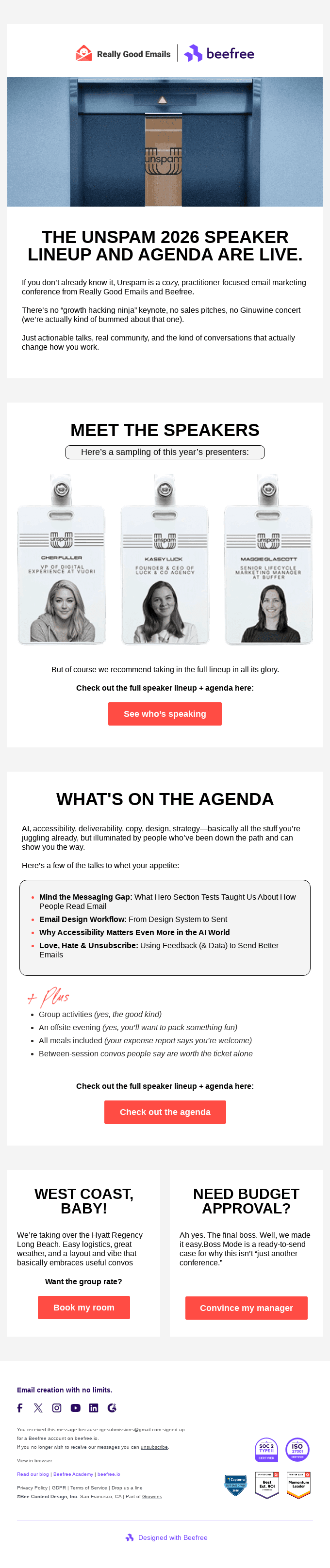 The Unspam 2026 agenda is live