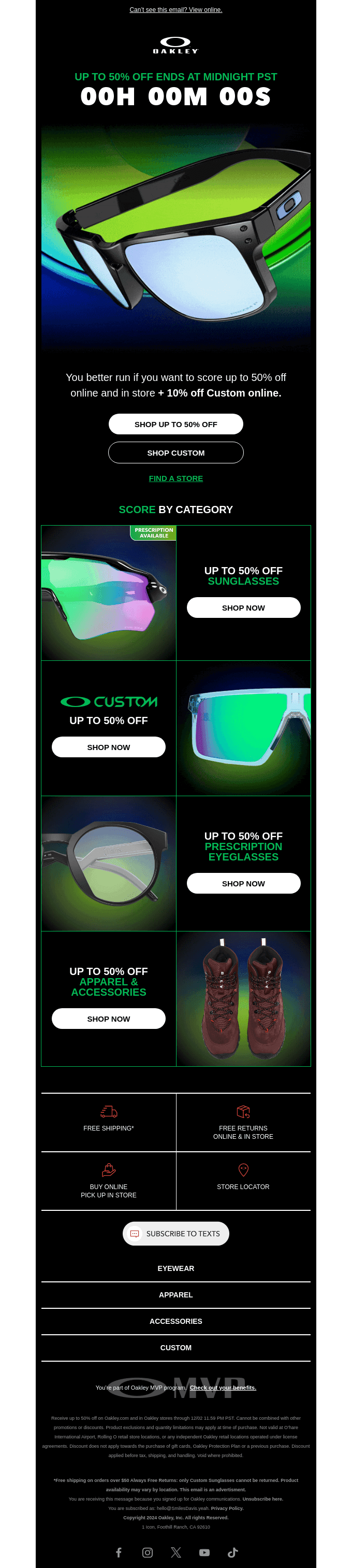Up To 50% Off Ends At Midnight PST