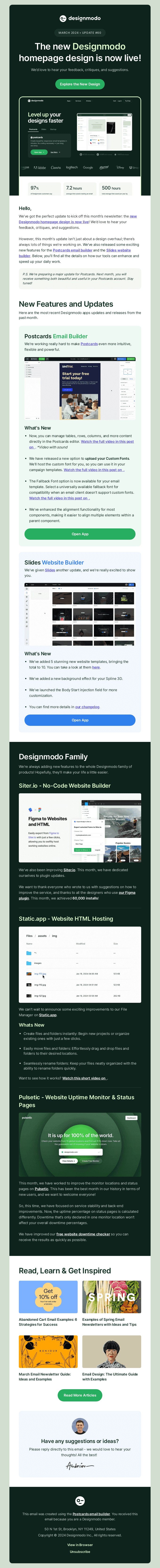 Update #60: The new Designmodo homepage design is now live!