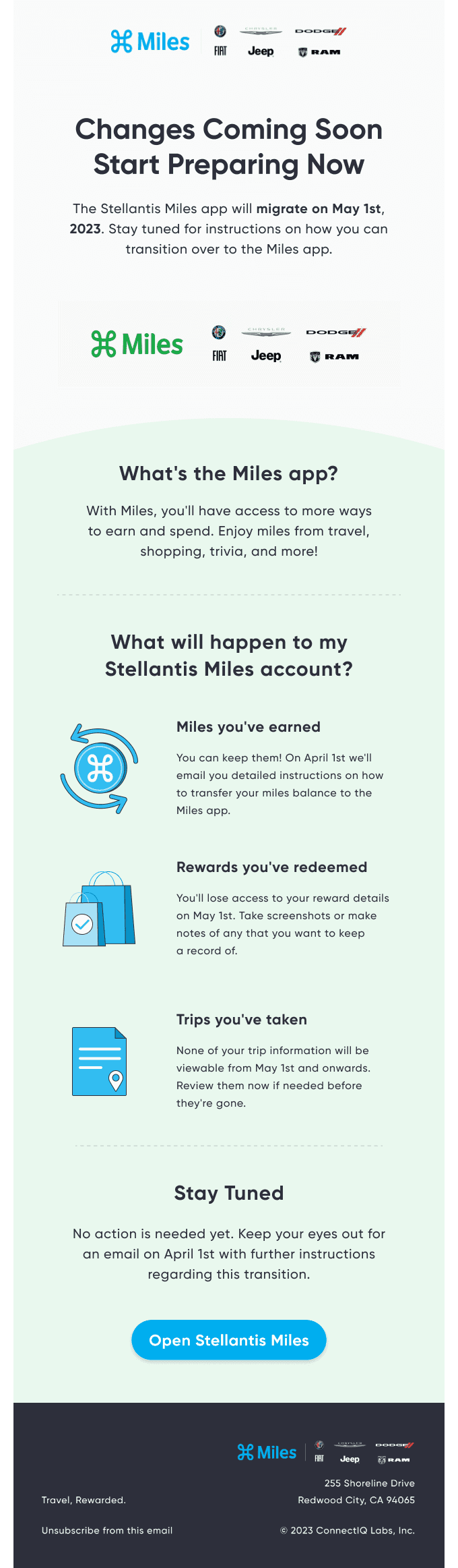 Update on your Stellantis Miles account