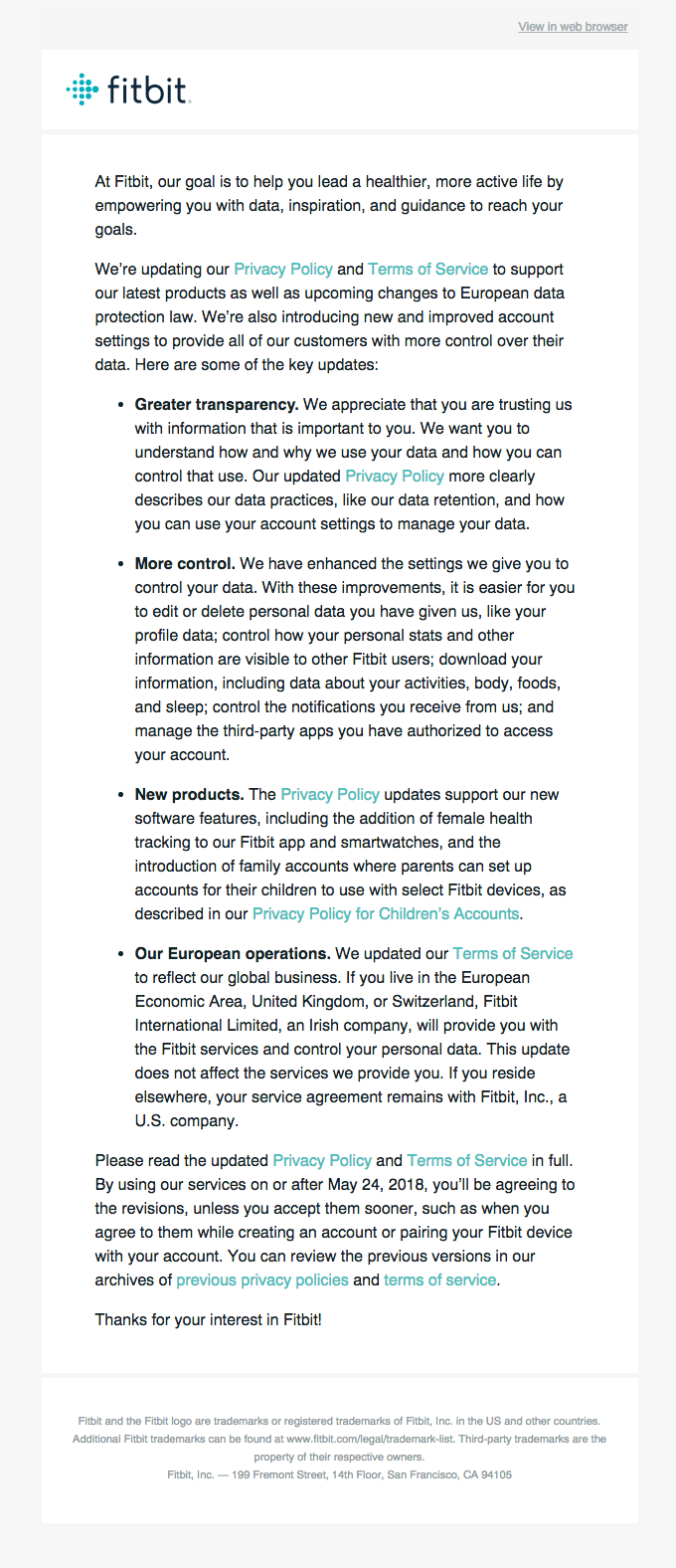 Updates to Fitbit, our Privacy Policy, and Terms of Service