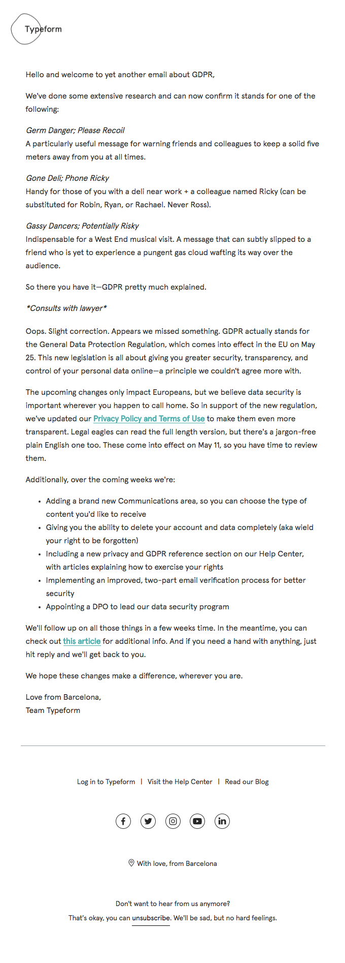 Updates to our Privacy Policy and your data