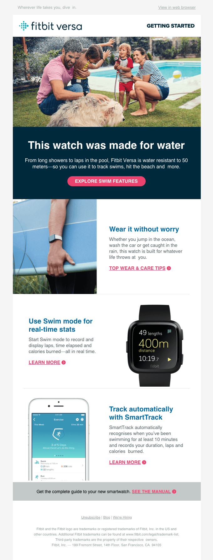 Versa 101: Dive into swim-proof features