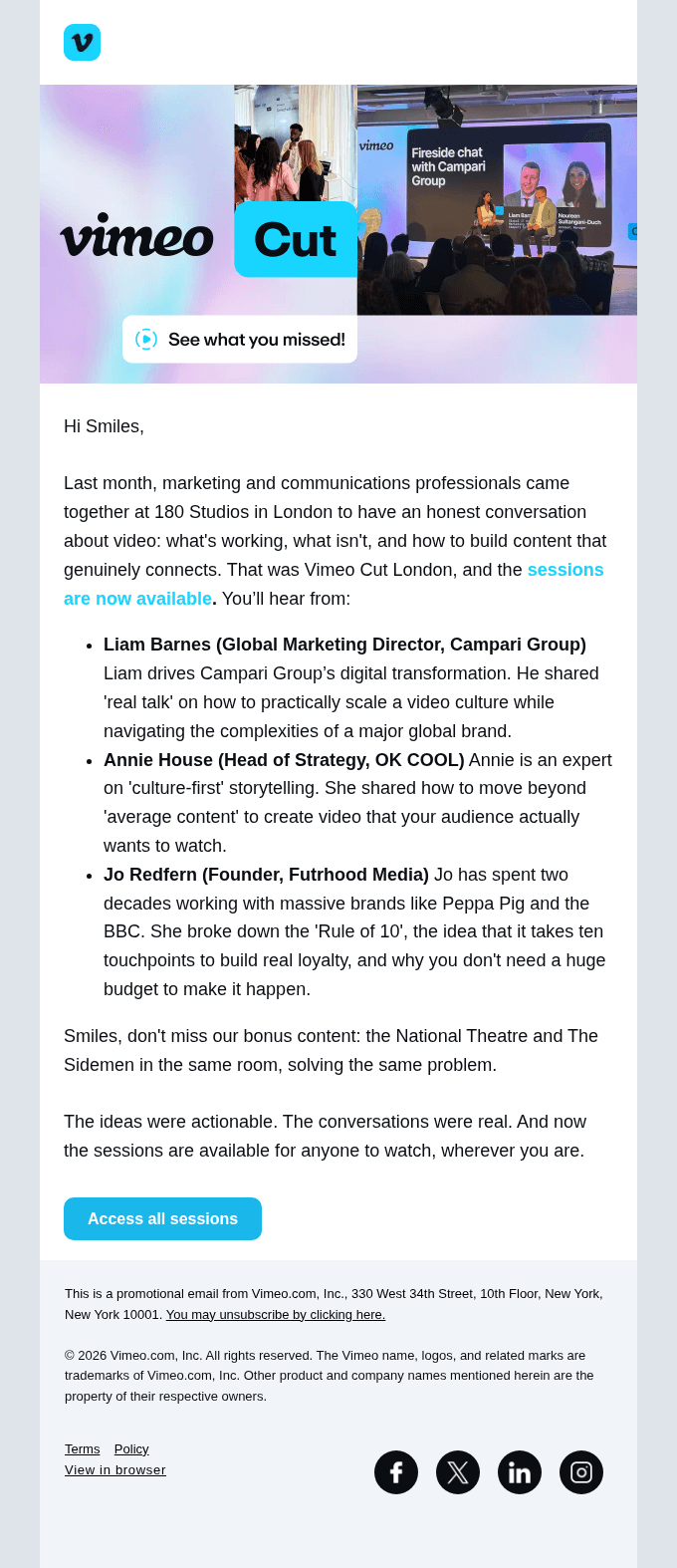 Vimeo Cut London On-Demand: in case you missed the room