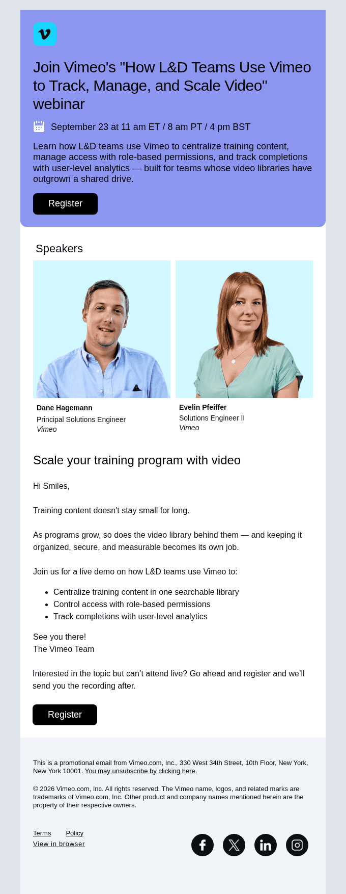 Free demo: Scale your training program with video