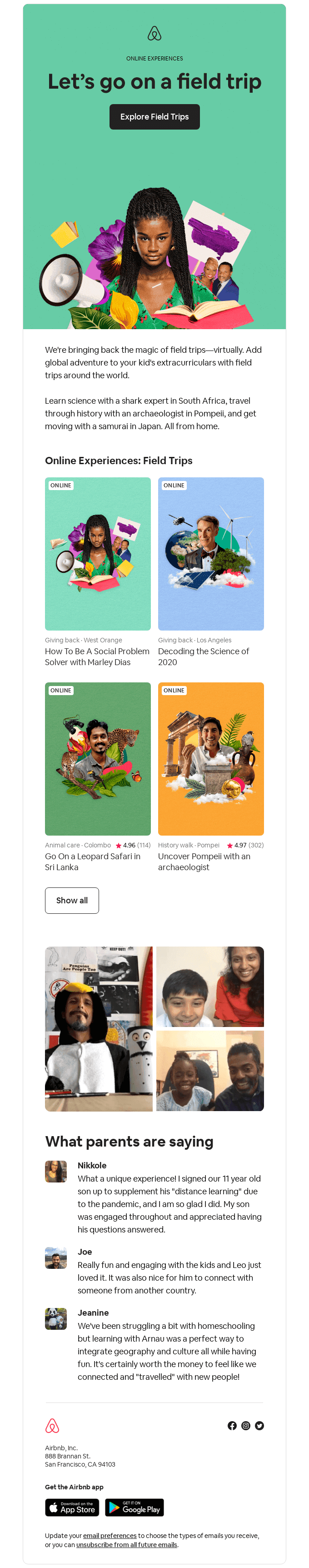 Virtual field trips for curious learners