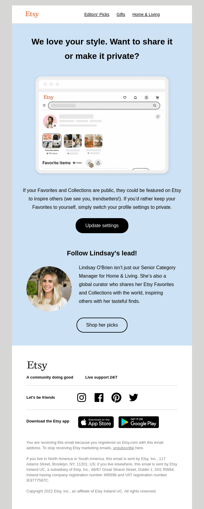 Want to make your Favorites private?