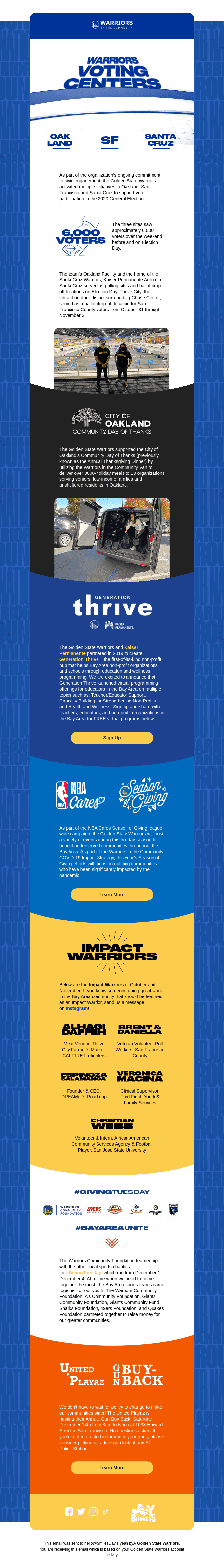 Warriors In The Community: December Updates