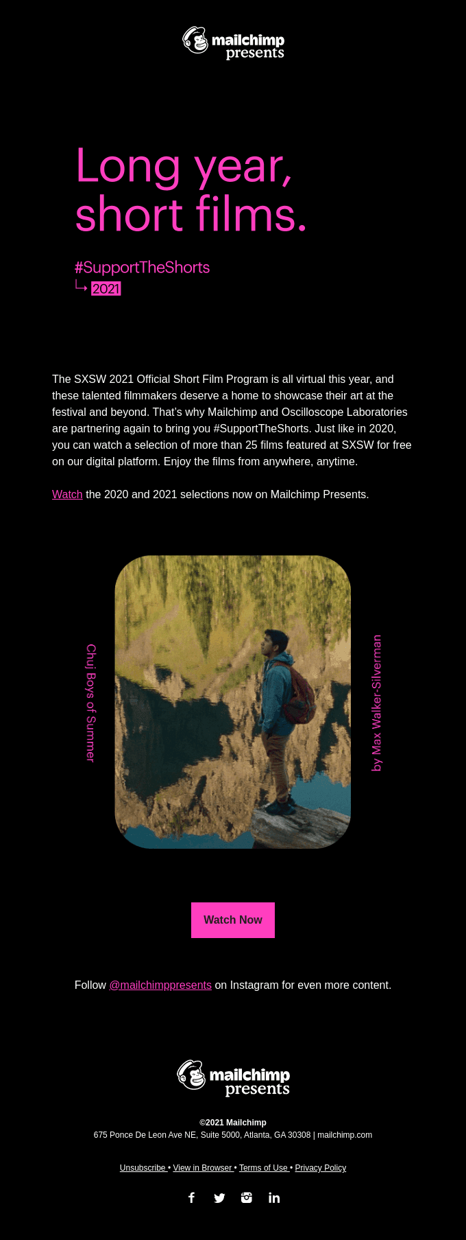 Watch SXSW short films on Mailchimp Presents