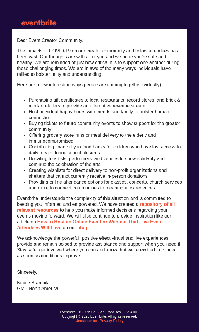 Ways the Community is Coming Together to Show Support During COVID-19