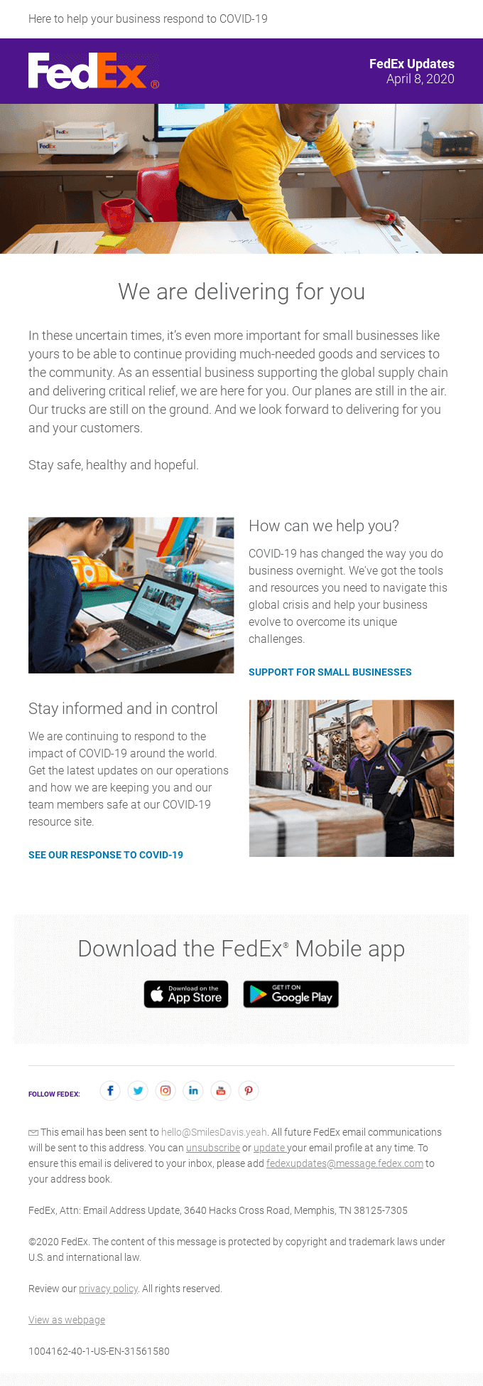 We are committed to delivering for you