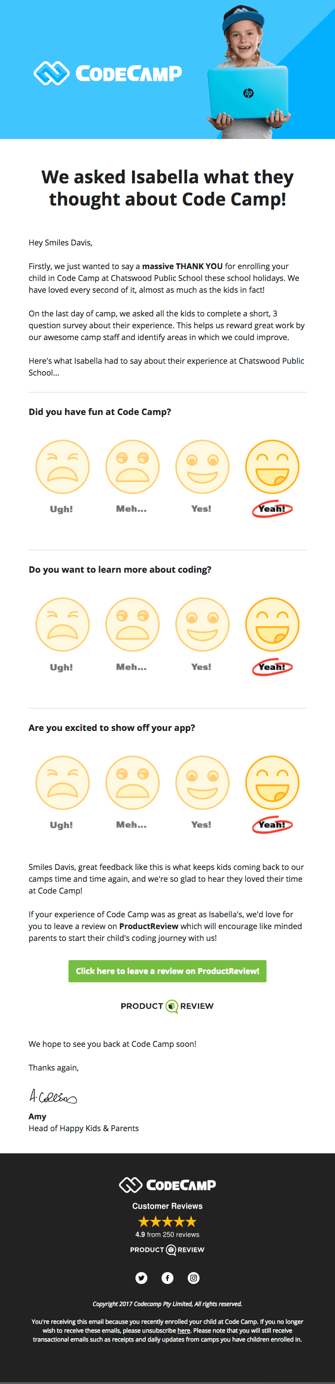 We asked Isabella what they thought about Code Camp at Chatswood Public!