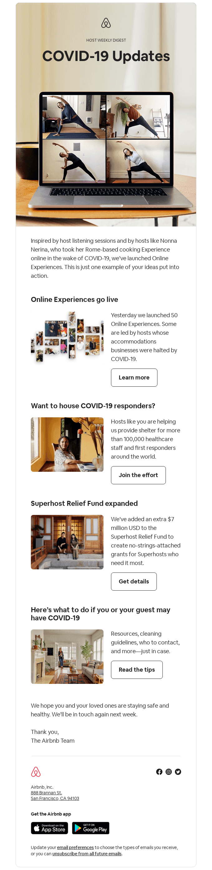 Weekly Digest: Experiences launch online