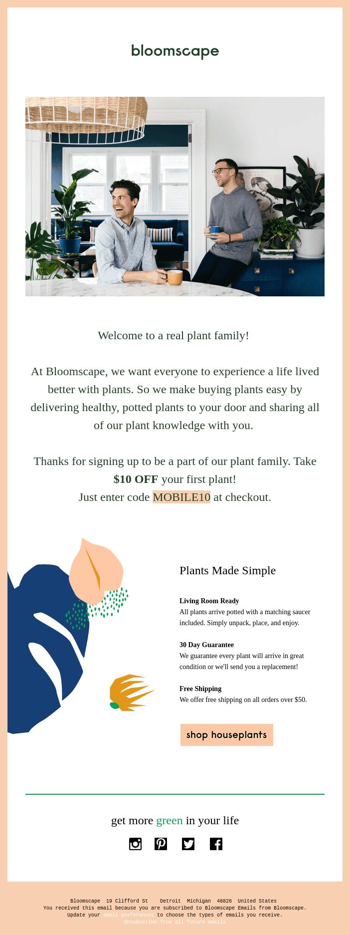 Welcome! Here's $10 for your first plant 🌱