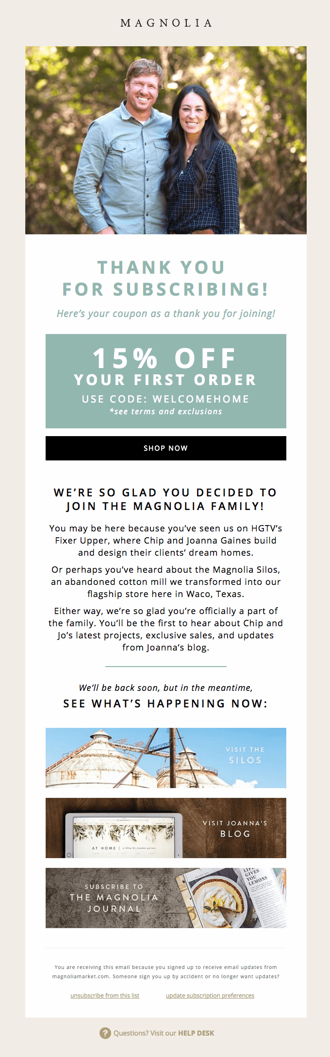 Welcome! Here’s Your Discount Code