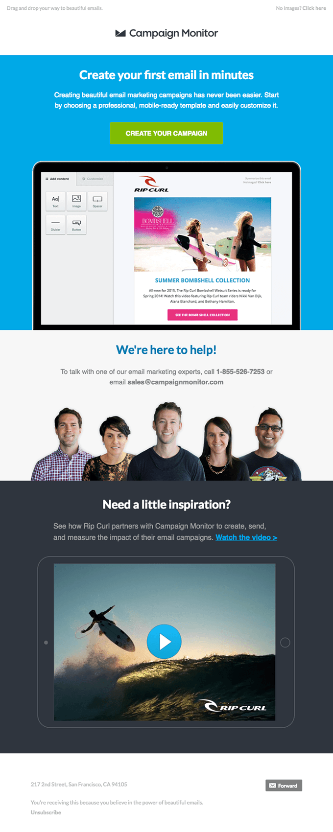 Welcome Series: Create your first email