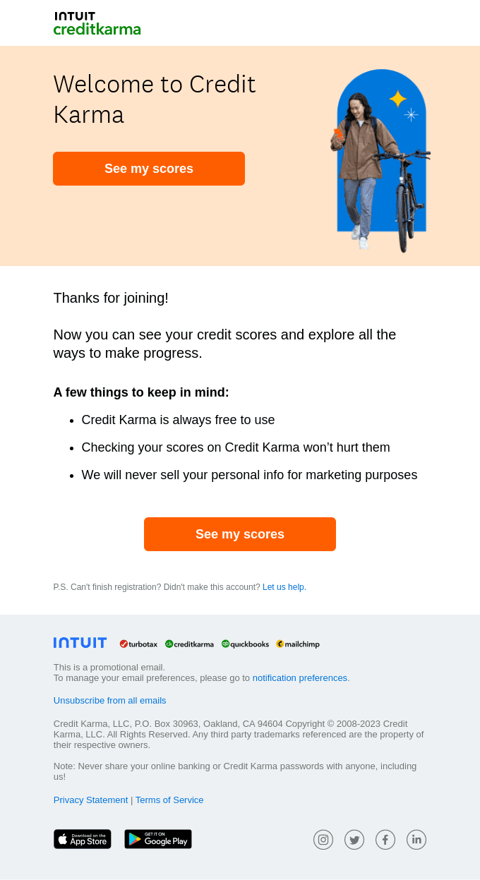 Welcome to Credit Karma! Let’s make some magic.