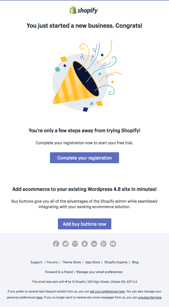 Welcome to Shopify. We have special features for WordPress users!