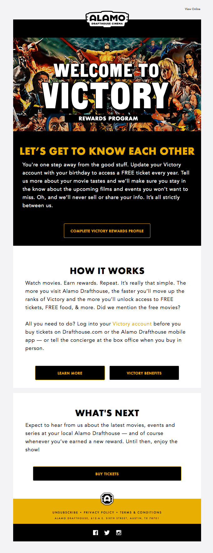 Welcome to the Alamo Victory Rewards Program