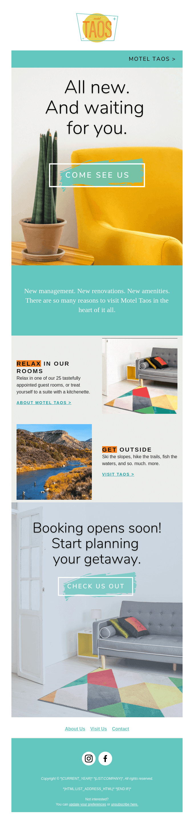 Welcome to the all new Motel Taos.