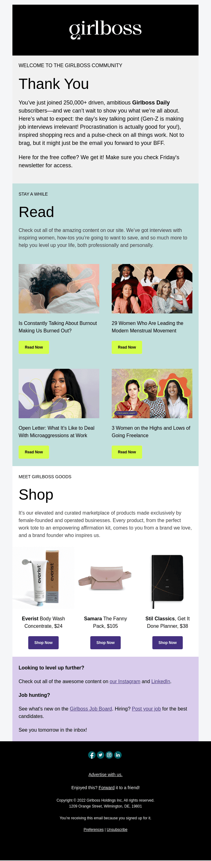 💌 Welcome to the Girlboss community