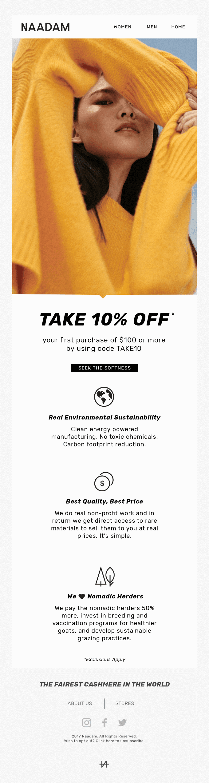 Welcome to the herd. Your 10% off code is inside