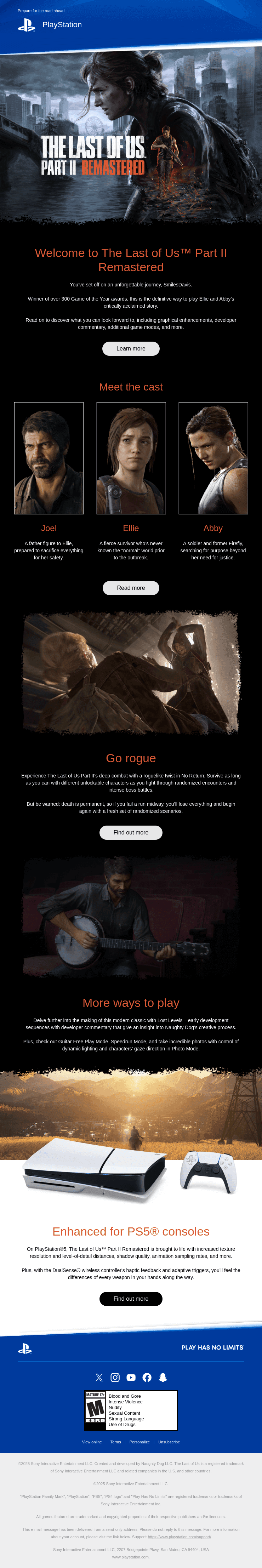 Welcome to The Last of Us Part II Remastered, SmilesDavis