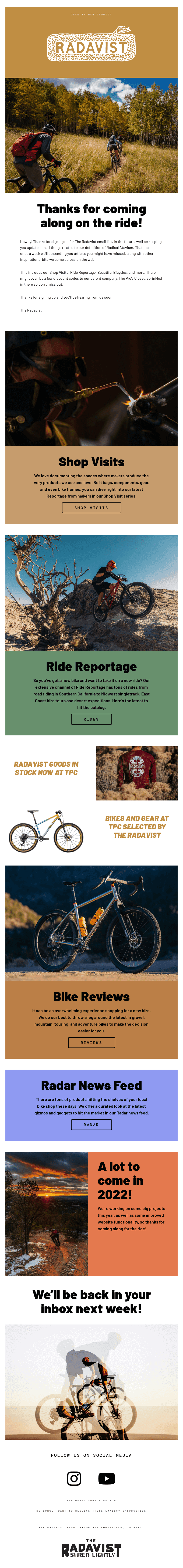 Welcome to The Radavist Newsletter!