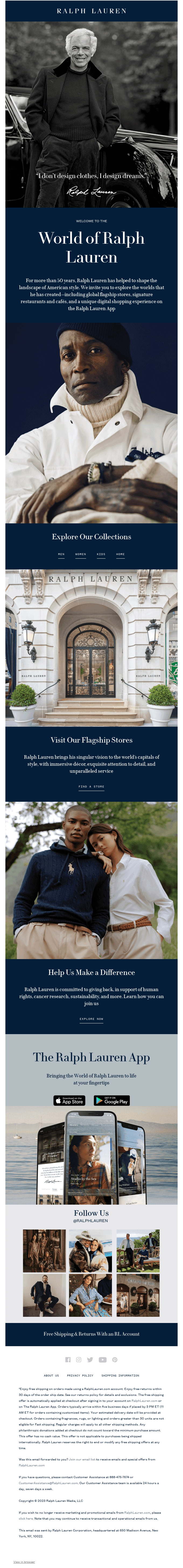 Welcome to the World of Ralph Lauren