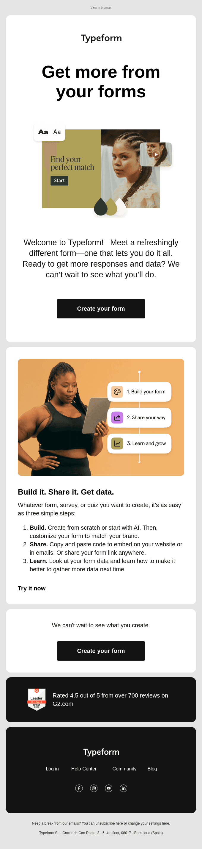 Welcome to Typeform! Let’s get started