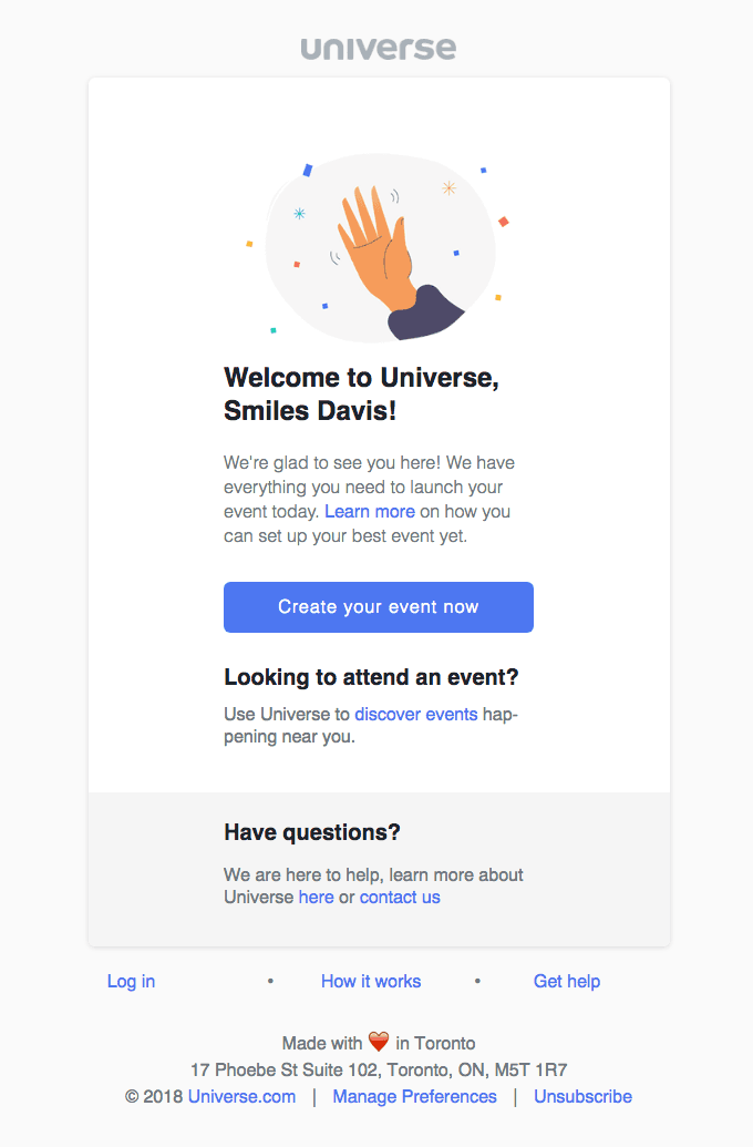 Welcome to Universe, Smiles Davis!