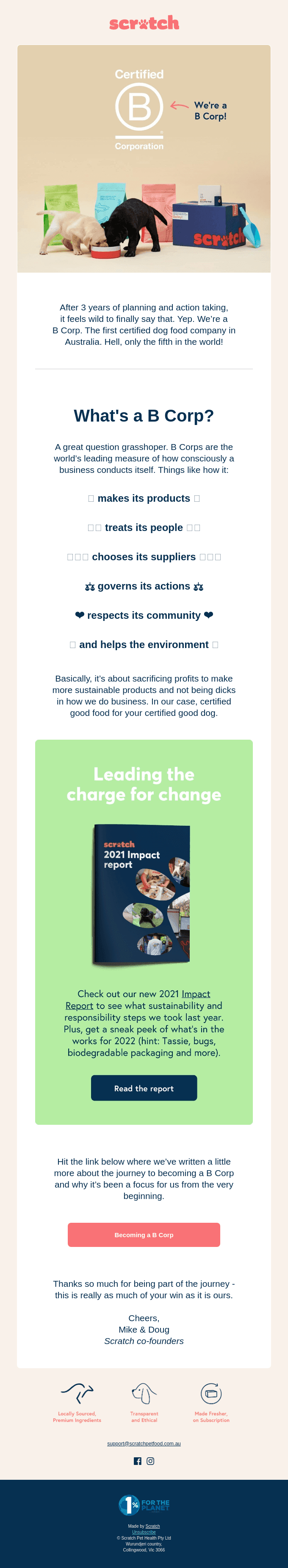 We’re now a B Corp! 🌏 Check out our 2021 Impact Report