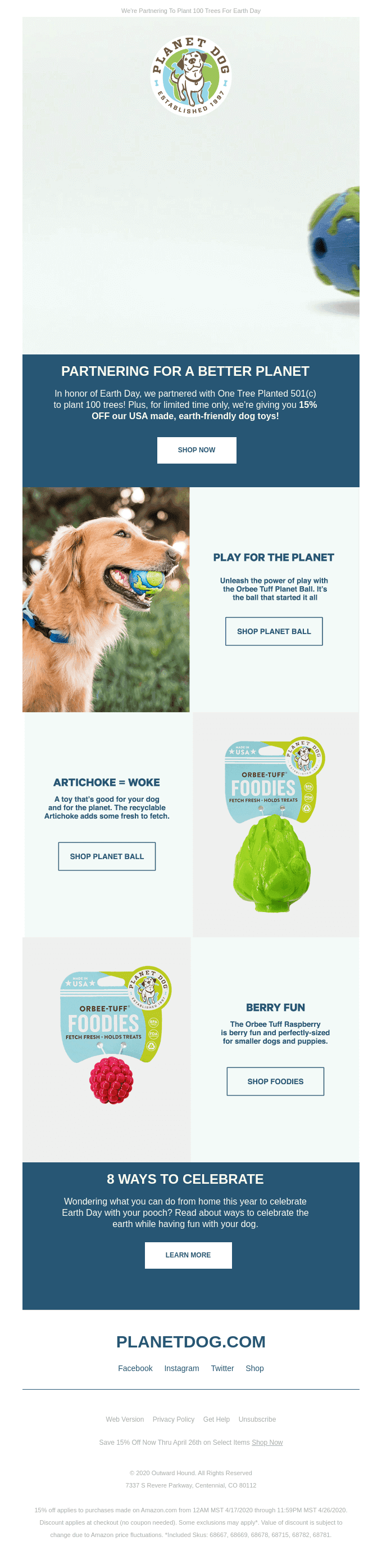 We're planting 100 trees for earth day π²