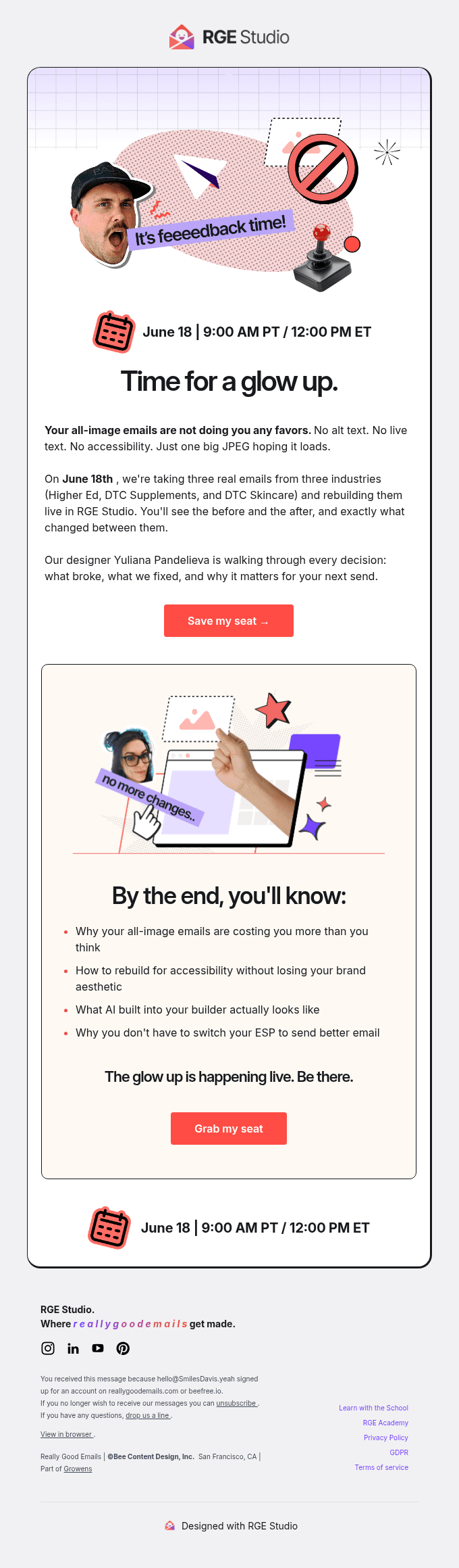 We're rebuilding real emails live. Want to watch?